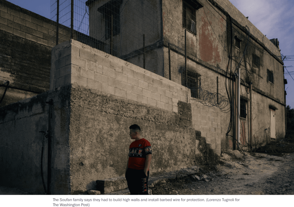 Washington Post — A still-standing Palestinian brick house is fortified with barbed wire in Palestine